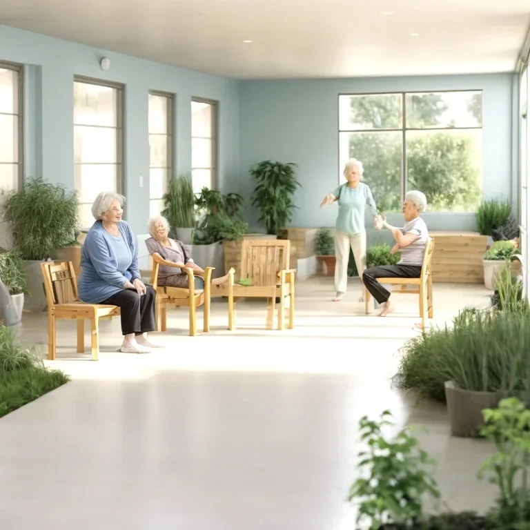 group exercise session for seniors at CareMResort